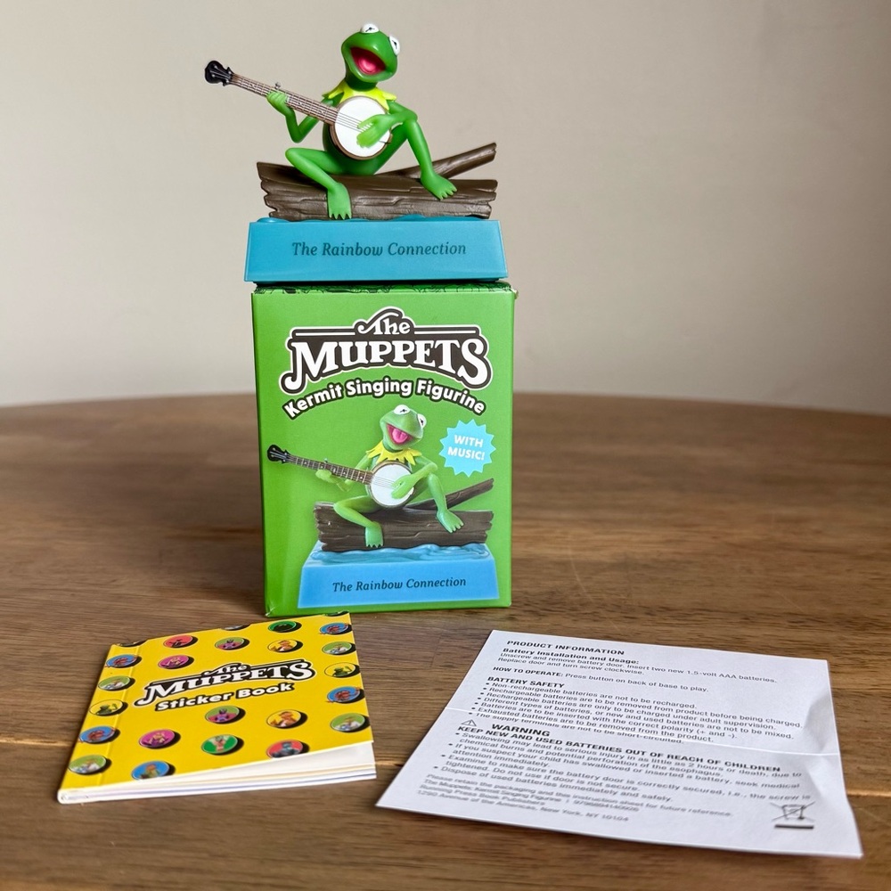 Muppets Kermit Singing Figurine Music The Rainbow Connection RP Minis EUC